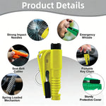 Compact 3-in-1 Safety Hammer Car Escape Tool  Window Breaker Seat Belt Cutter Rescue Whistle Emergency Escape Tool Accessories