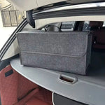 Car Trunk Soft Organizer Felt Storage Box Accessories Large Anti Slip Compartment Boot close-up view