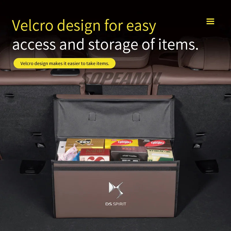 DS Automobiles Trunk Storage & Organizer Box | Premium Leather Finish for DS3 to DS additional angle