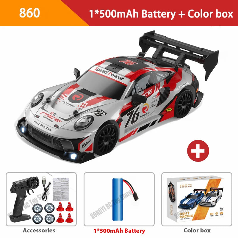 RC Drift Car 4WD Remote Control High Speed Racing Vehicle with LED Lights 2.4GHz Radi lifestyle view