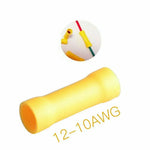 50/100/200pcs BV1.25 BV2.5 BV5.5 Insulated Straight Wire Butt Connector Electrical additional angle