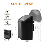 Black Square ABS Hanging Car Trash Can with Lid additional angle
