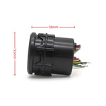 2″ 52mm 7-in-1 Car Gauge Set with Smoke Lens | Tachometer, Boost, Vacuum, Temp, Oil Pr close-up view