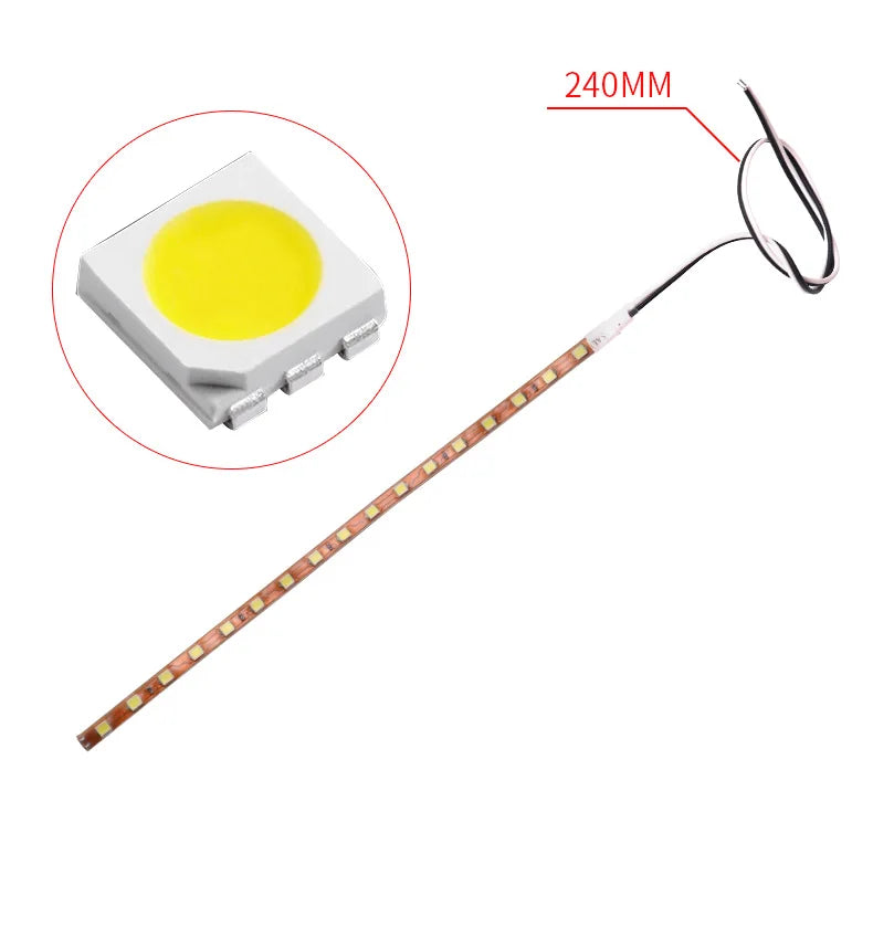 2 Pcs LED Strip Lights 45cm Waterproof Car Atmosphere Lights detail view