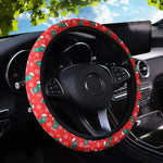 19 Diving material printed fabric car rimless steering wheel cover Christmas camouflag close-up view
