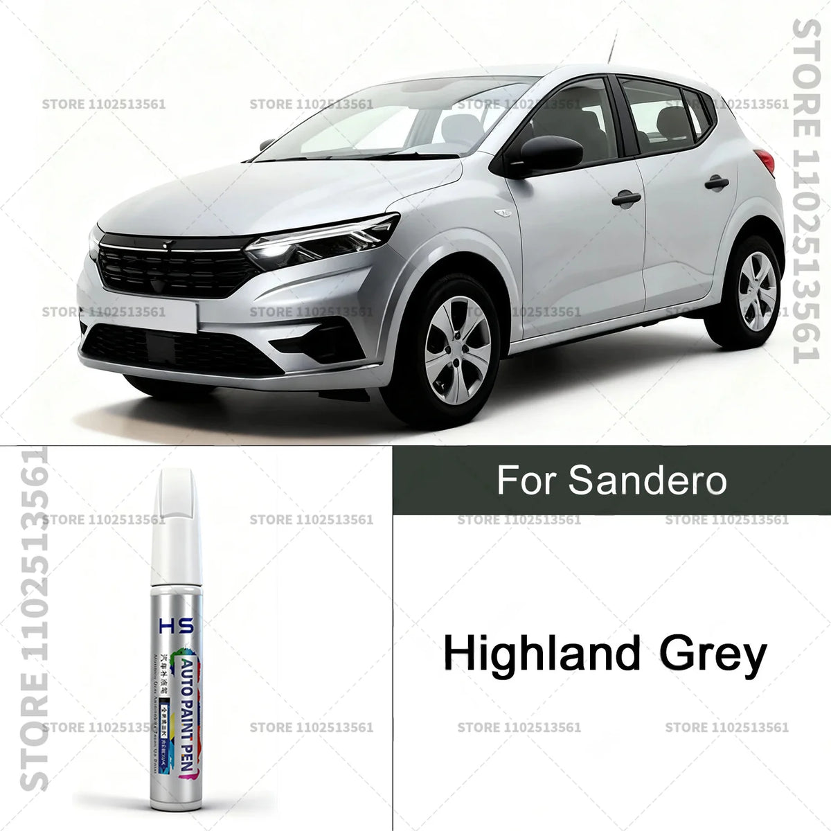 For Sandero Paint Repair Pen Touch Up Scratch Remover DIY Car Accessories Pearl Bla additional angle