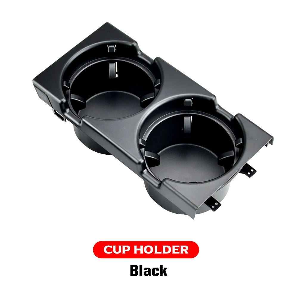 Double Hole Car Center Console Storage Box with Cup Holder | For BMW E46 1999-2006 close-up view