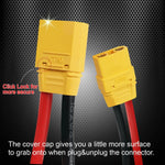 XT90 Male Female Copper Bullet Wire Connectors for RC Lipo Battery close-up view