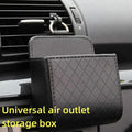 Car Air Vent Storage Organizer | Leather Dashboard Tidy Box for Glasses and Phone