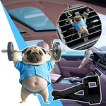 Car Vent Air Freshener Clips 2D Acrylic Weightlifting Dog Shape Fragrance Diffuser Outlet Vent Perfu