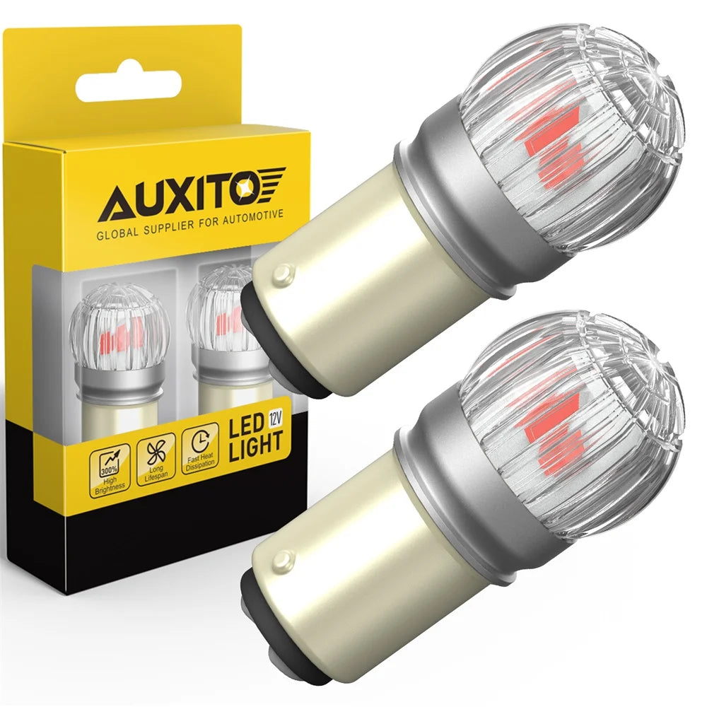 AUXITO 2X BAY15D 1157 P21/5W LED Brake Stop Light Bulbs Super Bright P21 5W 7507 LED Car Reversing Bulb Red White Tail Light DRL