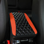 PU leather multi-color three-dimensional embroidered car armrest cushion, center console cushion, car decoration items