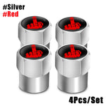 Red Skull Valve Stem Caps | 4-Pack Aluminum Alloy Tire Valve Covers for Cars, Truck additional angle