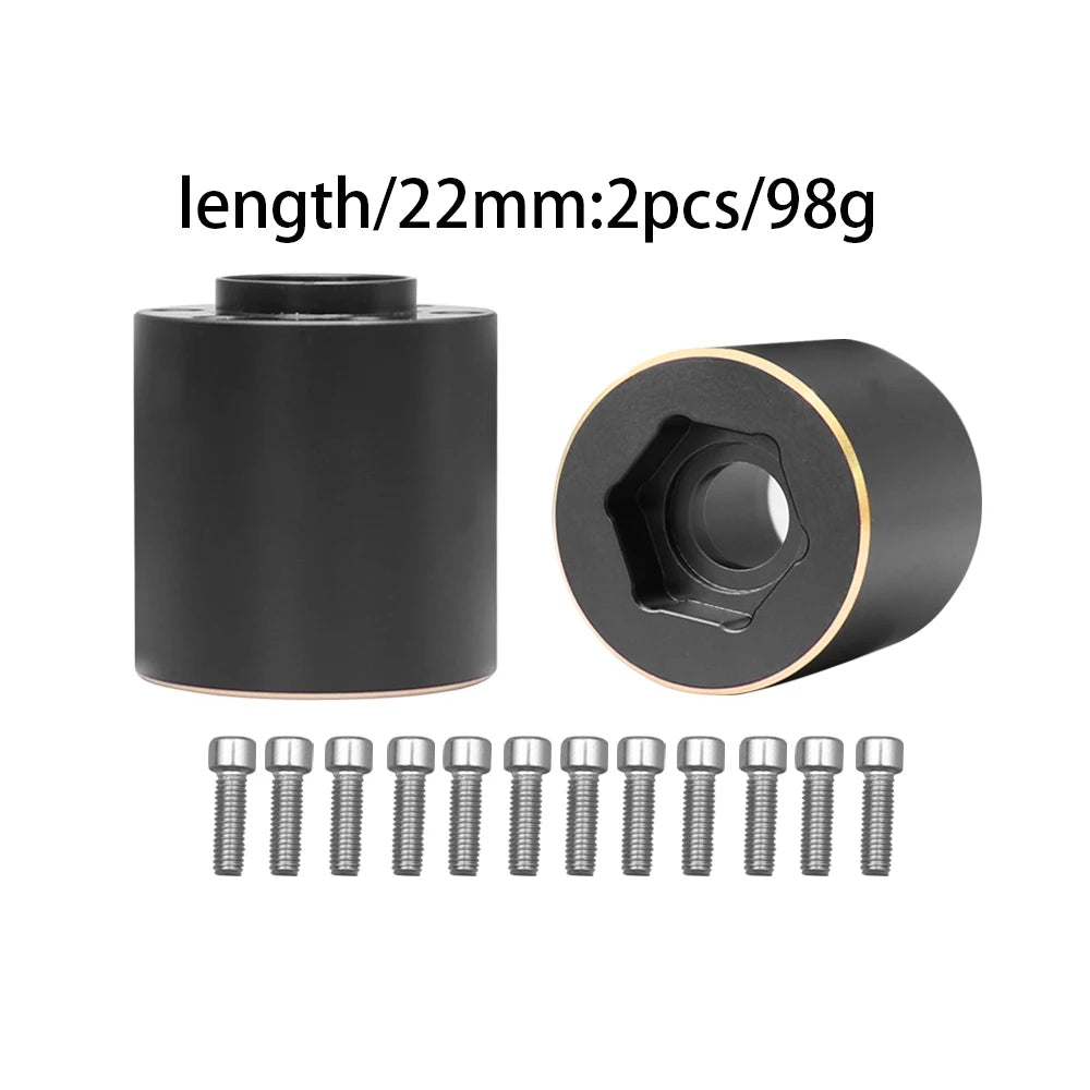 Brass 12mm Hex Hub Wheel Adapter for 1/10 RC Crawler 1.9 2.2 Inch Wheels detail view