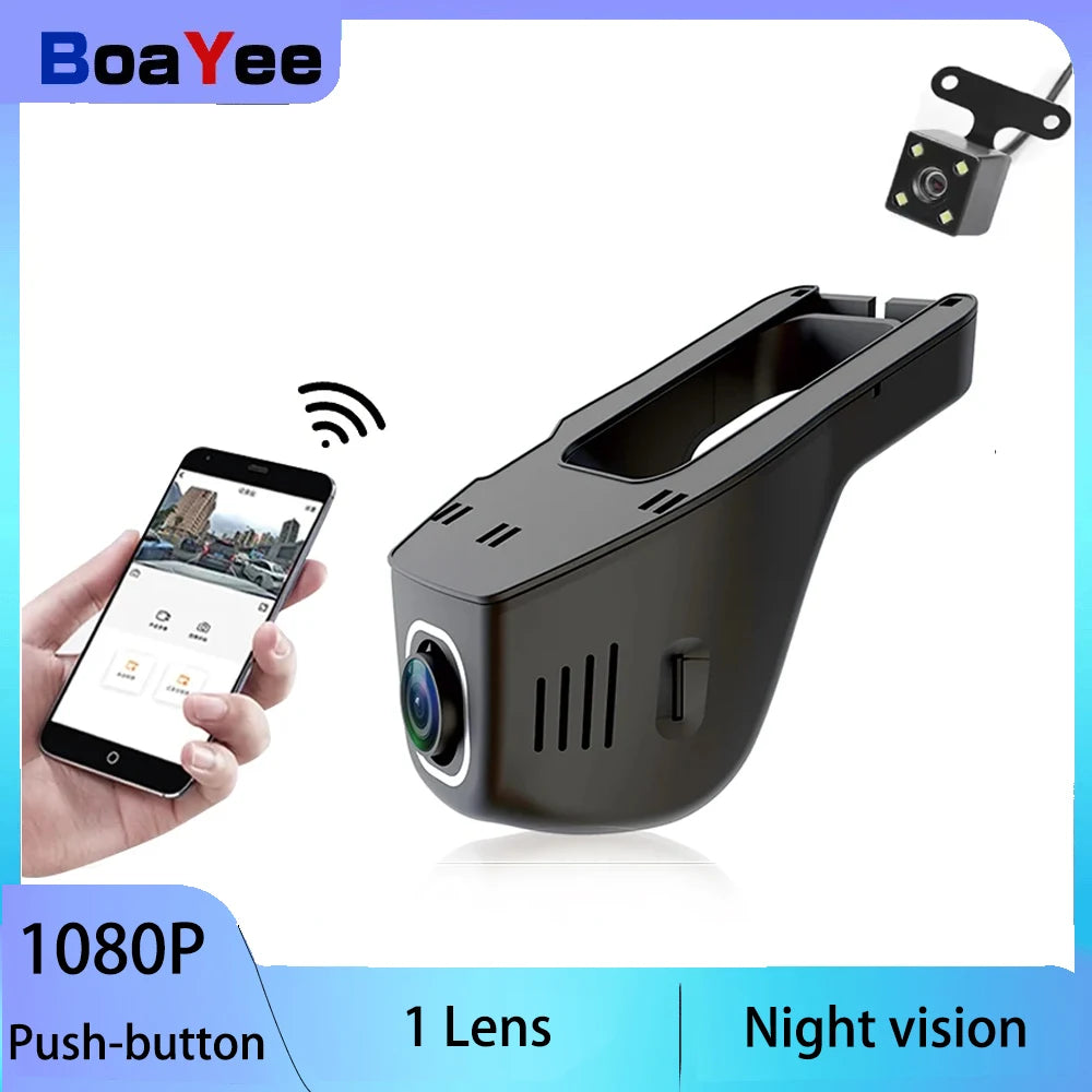 HD 4K 2160P Dash Cam | WiFi Car DVR with Front and Rear Camera