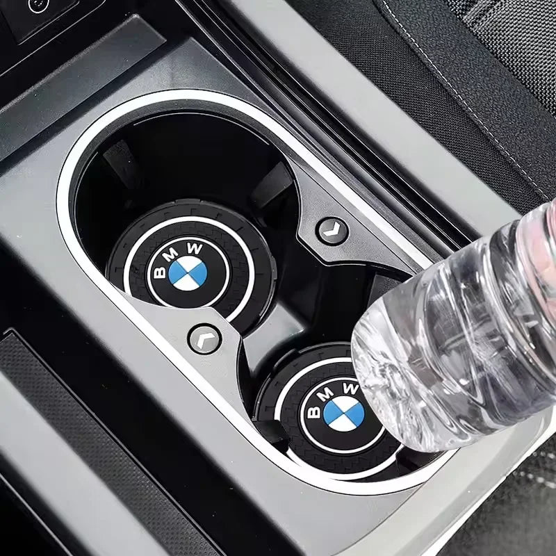 2Pcs For Bmw M Performance E46 E90 E60 F30 F10 E39 F20 pendant Silica Gel Car Coaster lifestyle view