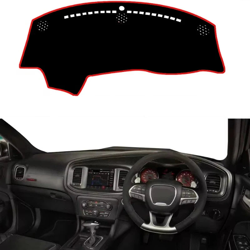 Car Dashboard Mat for Dodge Challenger 2015-2023 Dashmat Sunshade Protective Carpet D alternate view