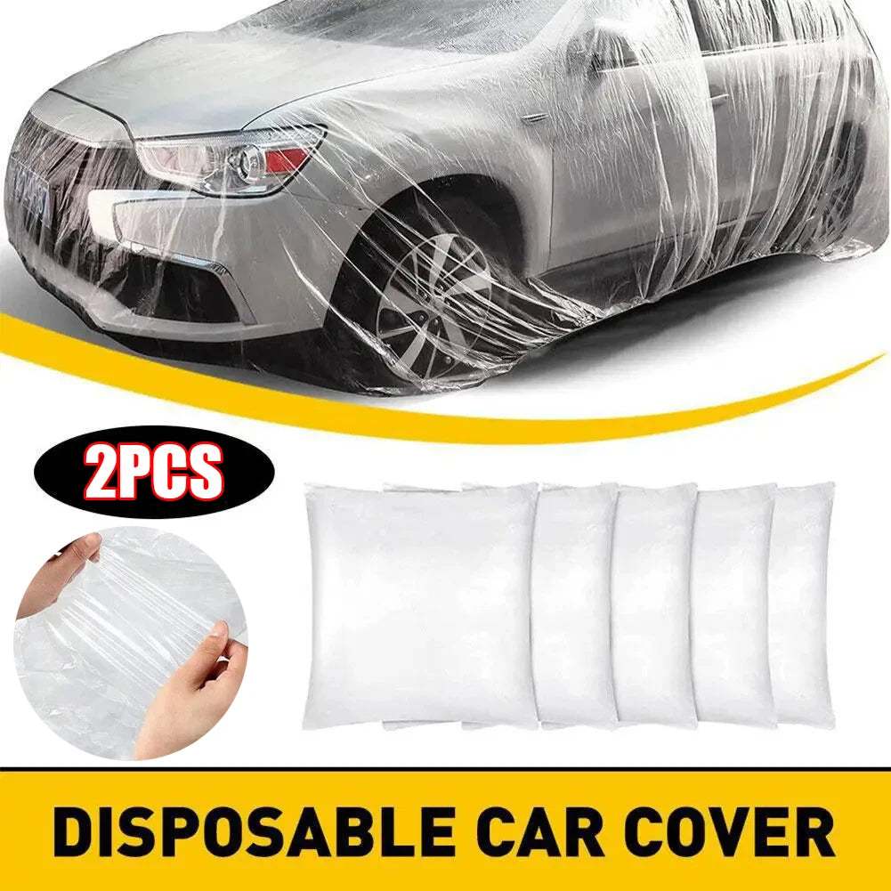 Disposable Transparent Car Cover | Dustproof Rainproof PE Film Protection