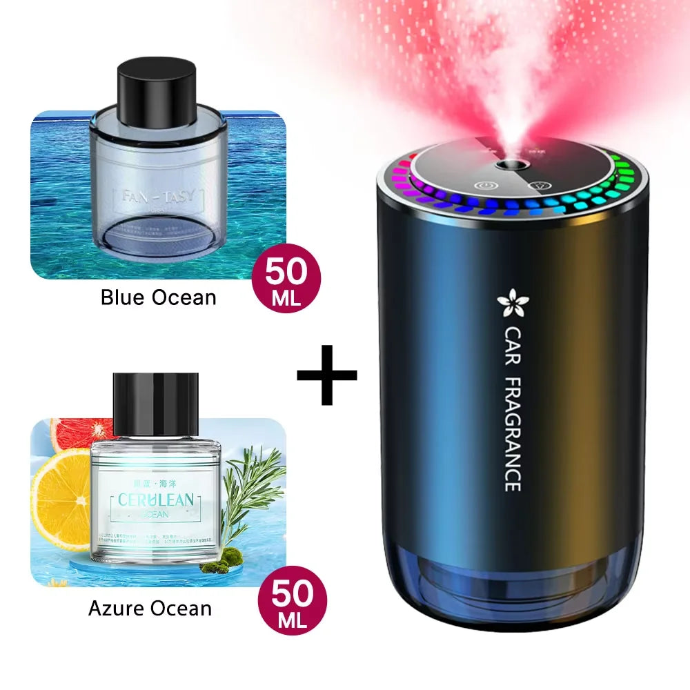 Car Mounted Perfume Aromatherapy | Automatic Spray Odor Remover with Star Ceiling Light detail view