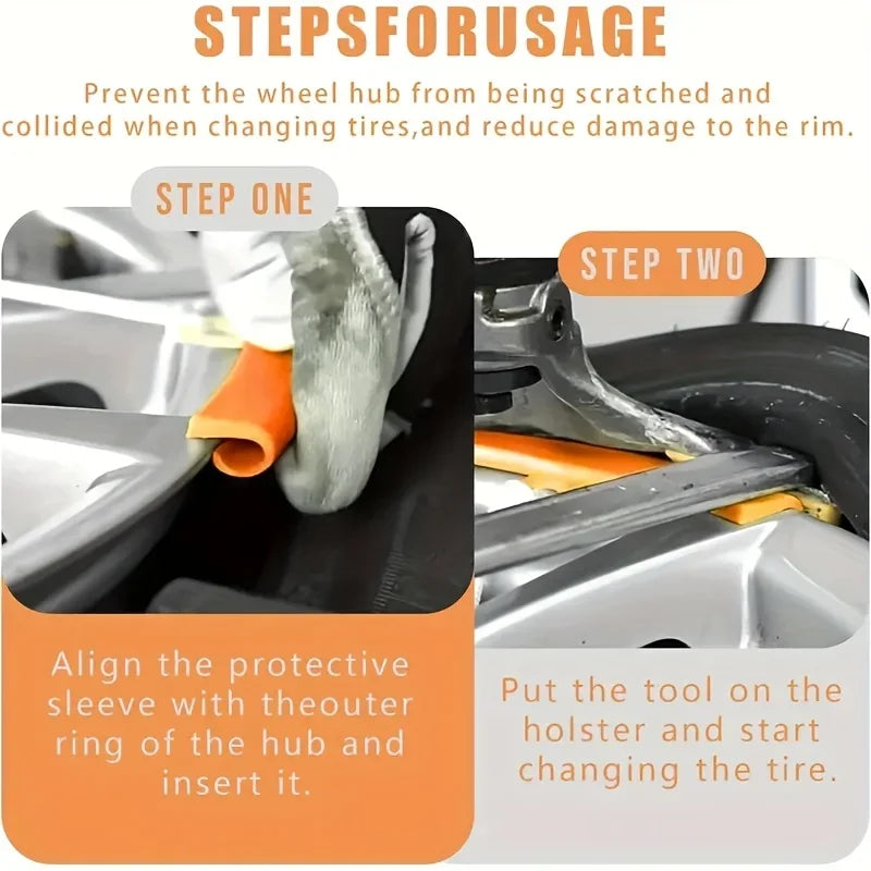 4pcs Car Motorcycle Rim Protectors | Flexible Tire Changing Guard Set alternate view