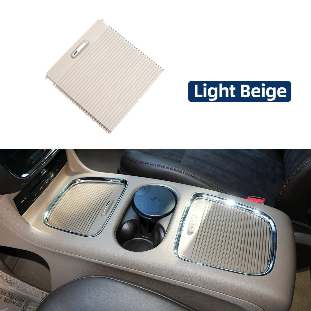 Storage Box Trim Cover Armrest Box Roller Blinds 1PC89BD1AG Center Console Replacement for Jeep Chrysler Lancia Voyager