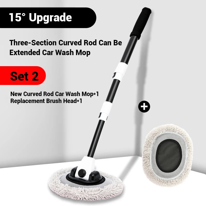 Car Wash Brush Car Cleaning Brush Telescoping Long Handle Mop Soft Hair Chenille Broo alternate view