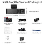 AZDOME 4K Dash Cam M550 Pro Built-in 5.8Ghz WiFi GPS Car DVR Upgrade AZDOME M550 Night Vision Parking Monitor Support Rear Cam