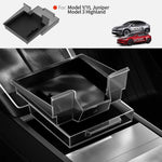 YZ For Tesla Storage Box Model 3 Y YL Highlang Juniper Center Console Armrest TPE Hidden Box Organiz