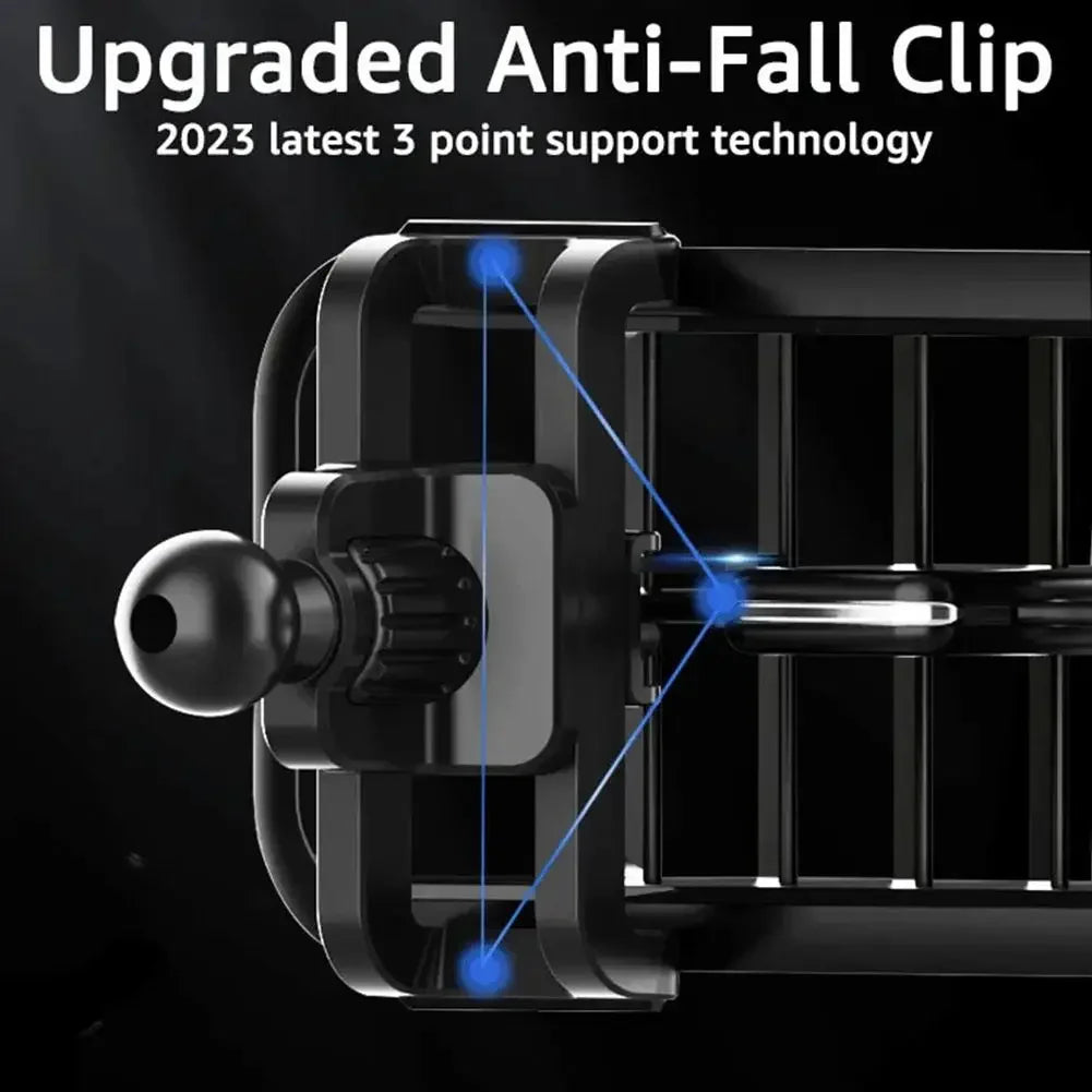 One-Word Clip Car Phone Holder Base with Sliding Air Vent