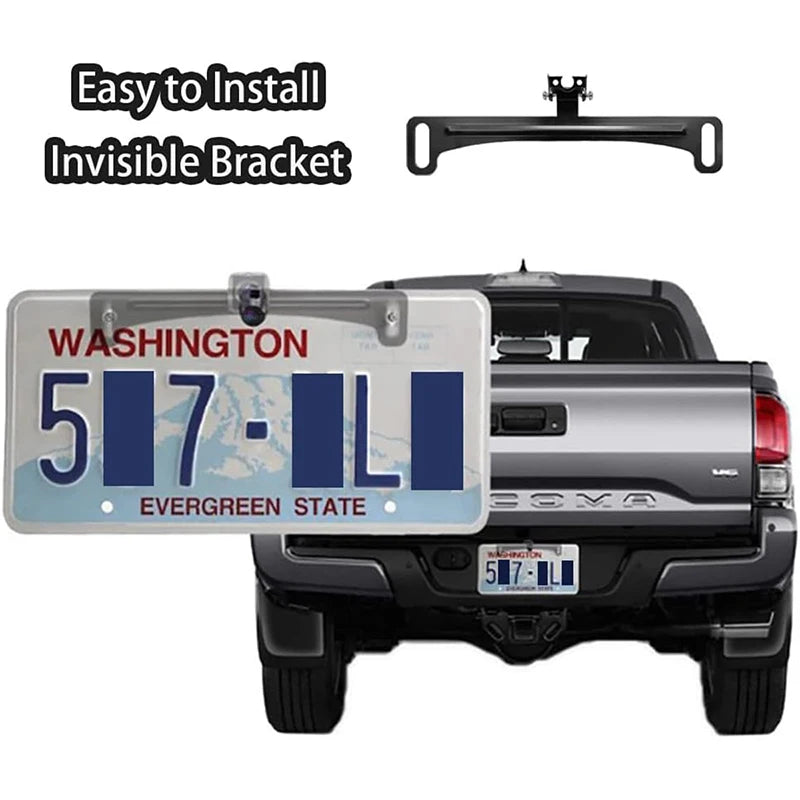 License Plate Frame with Integrated Rear View Camera | High Quality, Universal Fit