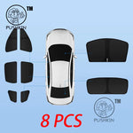 For GAC AION V 2025 2026 Full Black Car Sunshade Side Window Privacy Curtains Front Rear Sunscreen Heat Insulation Sunshield