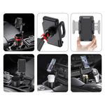 Car Cup Holder Mount Expander with Car Cell Phone Holder 2 in 1 Multifunctional Car Cu close-up view