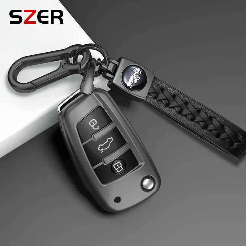 New TPU Car Flip Key Cover Case Fob For Audi A1 A3 8P A4 A5 A6 C7 A7 S3 S7 S8 R8 Q2 Q3 Q detail view
