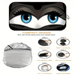 Cartoon Folding Car Sunshade Windshield Protector | UV and Heat Protection for Vehicle I detail view