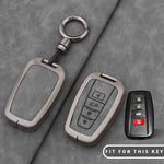 Leather Remote Key Chain Ring Case Cover Shell Protect For Toyota CHR Camry Corolla R lifestyle view