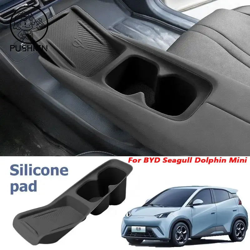 for BYD Seagull Dolphin Mini 2025 2024 2023 Wireless Charging Silicone Pad Cup Holder | Interior Car