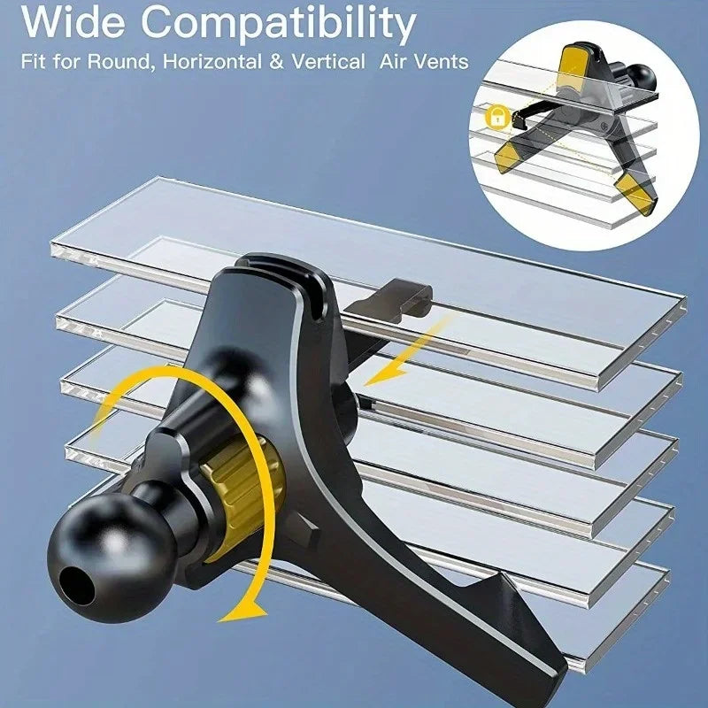 Car Phone Holder Air Vent Clip Mount 17mm Ball Head detail view