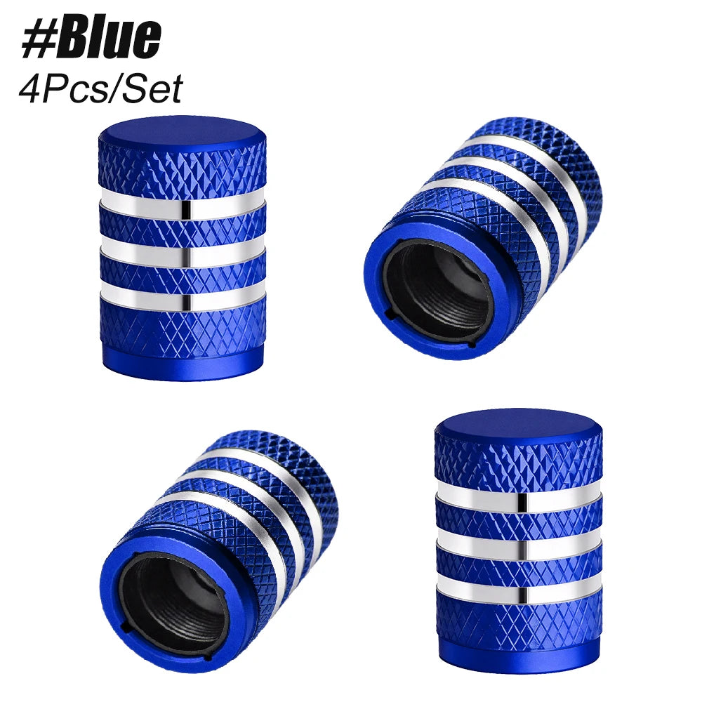 4PCS Tire Valve Stem Cap | Metal Tire Air Caps with Plastic Liner Corrosion Resistant lifestyle view