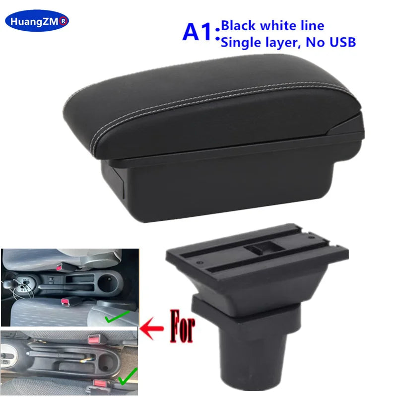 Armrest Box For Toyota Yaris Vitz 5dr Hatchback 1998-2011 2005 2006 2007 2008 2009 2010 Car Central Storage Box Car Accessories