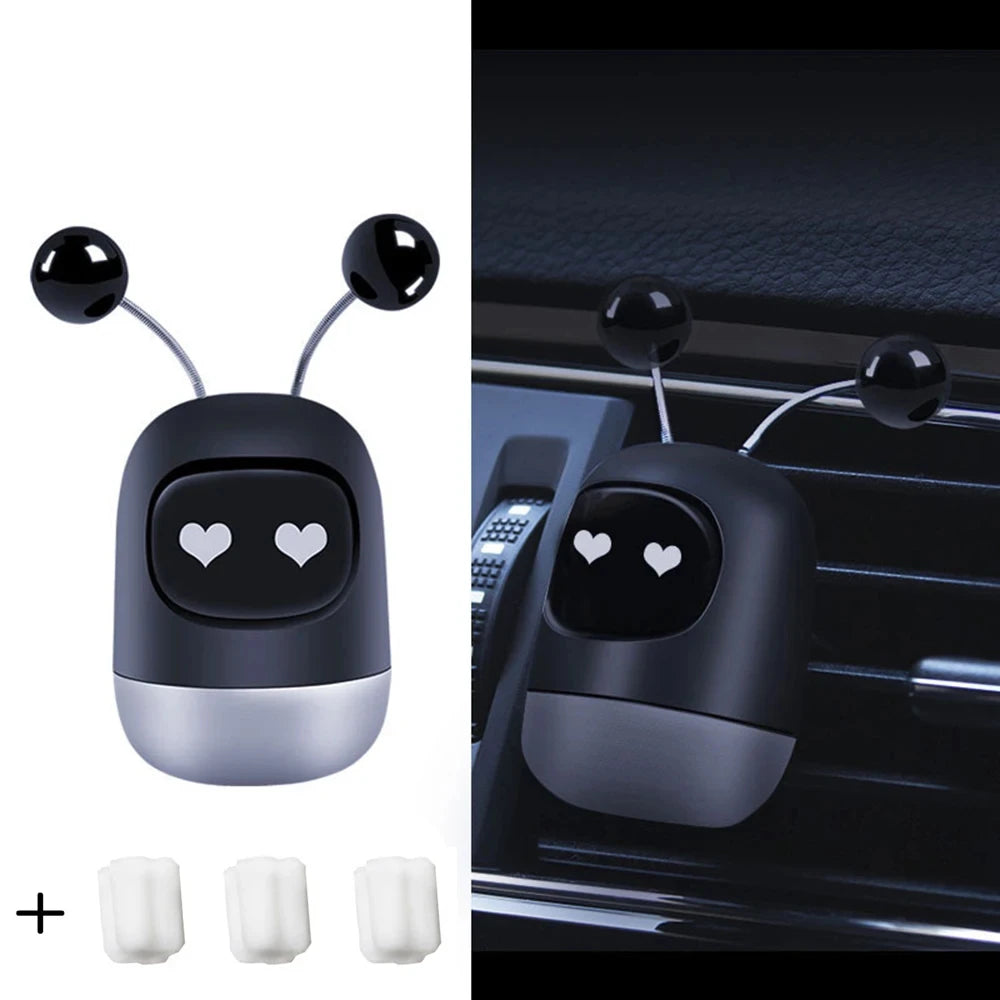 Car Air Freshener Auto Creative Mini Robot Air Vent Clip Parfum Flavoring Ventilation Ou detail view