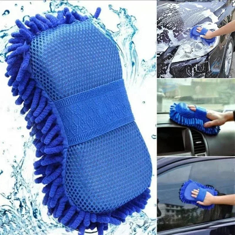 1Pc Car Wash Microfiber Chenille Car Wash Sponge Care Washing Brush Pad Washing Towel alternate view