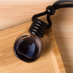 Empty Black Cap Square Car Perfume Bottle | Glass Diffuser Ornament lifestyle view
