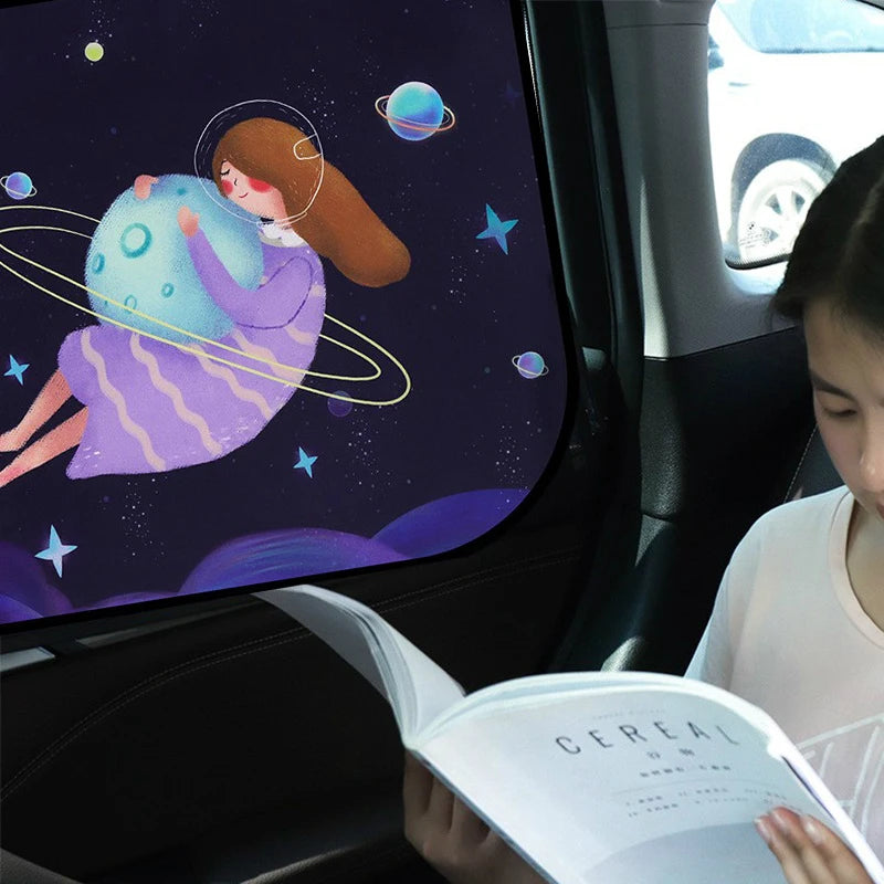 Universal Car Sun Shade Cover | UV Protect Side Window Sunshade for Kids additional angle