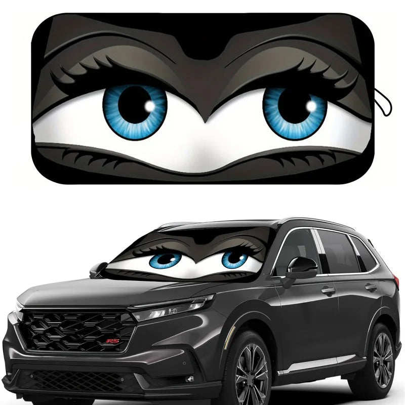 Cartoon Folding Car Sunshade Windshield Protector | UV and Heat Protection for Vehicle Interior