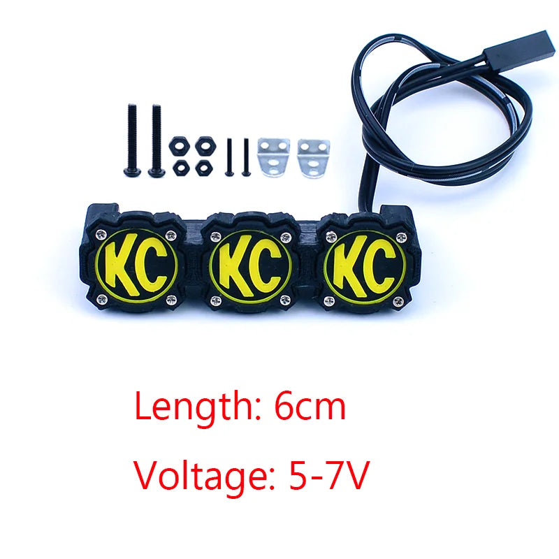 LED Simulation Roof Lights for 1/10 RC Crawler D90 close-up view