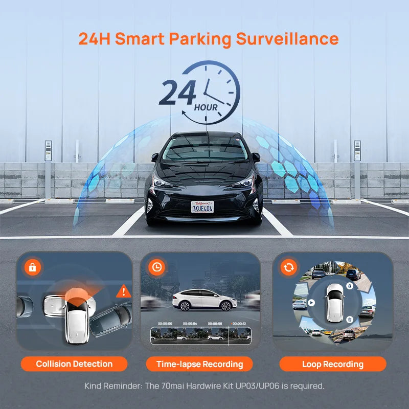 70mai S410 Rearview Dash Cam | 9.35-Inch Touch Screen Dual 2K+1080P Car DVR lifestyle view