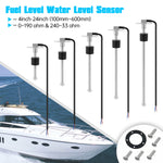 Digital Dual Gauge with Alarm 0-190ohm 52mm | Water Level and Sewage Level Meter for M close-up view