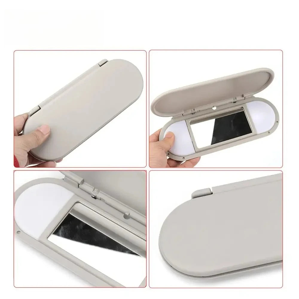 Car Roof Sunvisor Sun Visor Makeup Mirror Glass Cover Light Lamp Cap Lid For F54 F55 F56 F60 2015-2020 Grey
