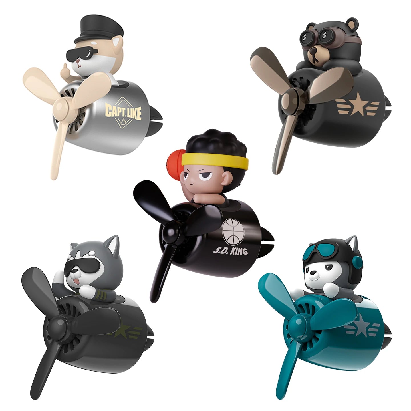 Basketball Airplane Rotate Car Air Freshener Accessories Interior Decorations Vent Clip Perfume Fragrance Diffuser Ornaments Men