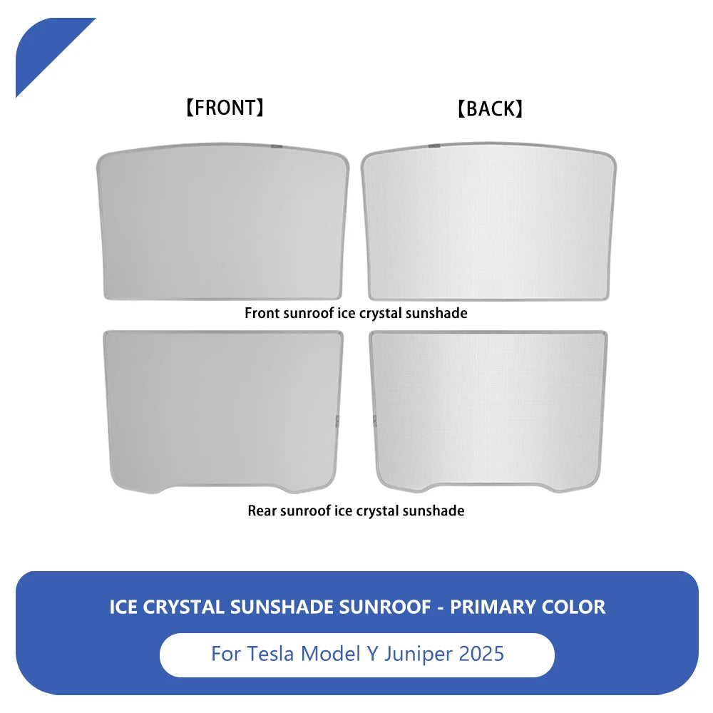 Tesla Model 3/Y Ice Cloth Buckle Glass Roof Sunshade | Sunroof Skylight Shade close-up view